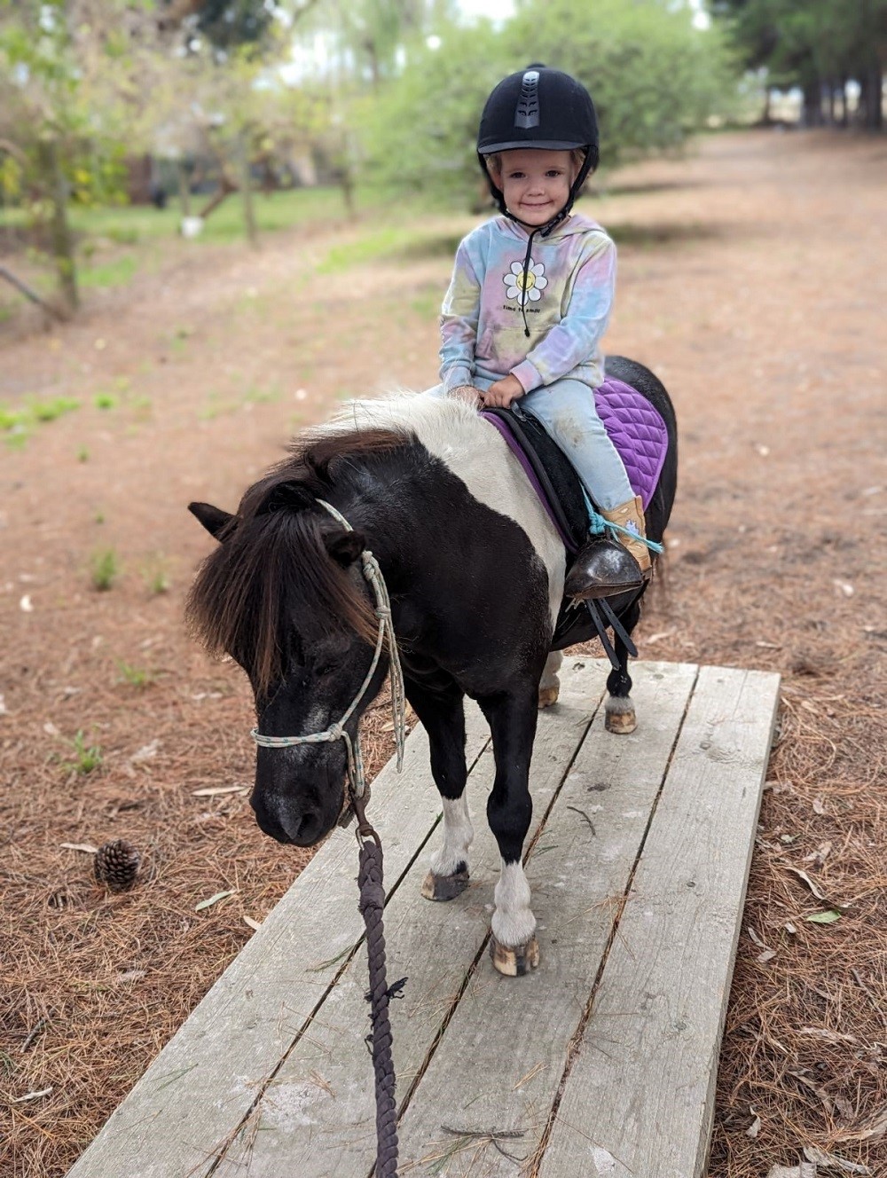 Zarli with her good friend, Bobby the horse