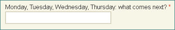 Monday, Tuesday, Wednesday, Thursday. What comes next? Required. 